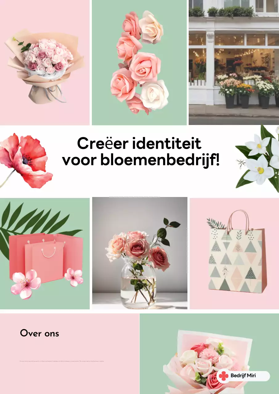 Roze Modern Bloemen Promotie