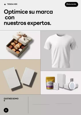 Anuncio de marca moderno beige