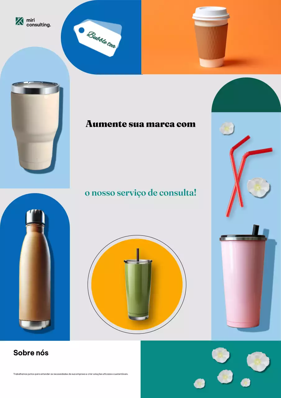Anúncio de consultoria moderno e colorido
