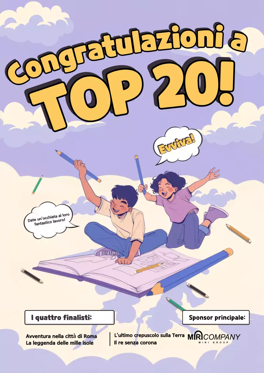 Annuncio del concorso Purple Comic