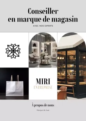 Publicité de marque élégante et grise