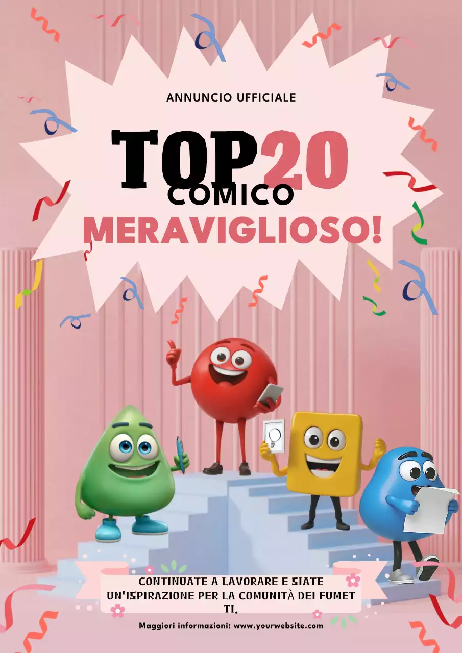 Annuncio di fumetto giocoso rosa