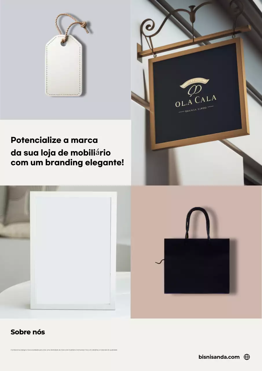 Anúncio de marca Bege Elegante