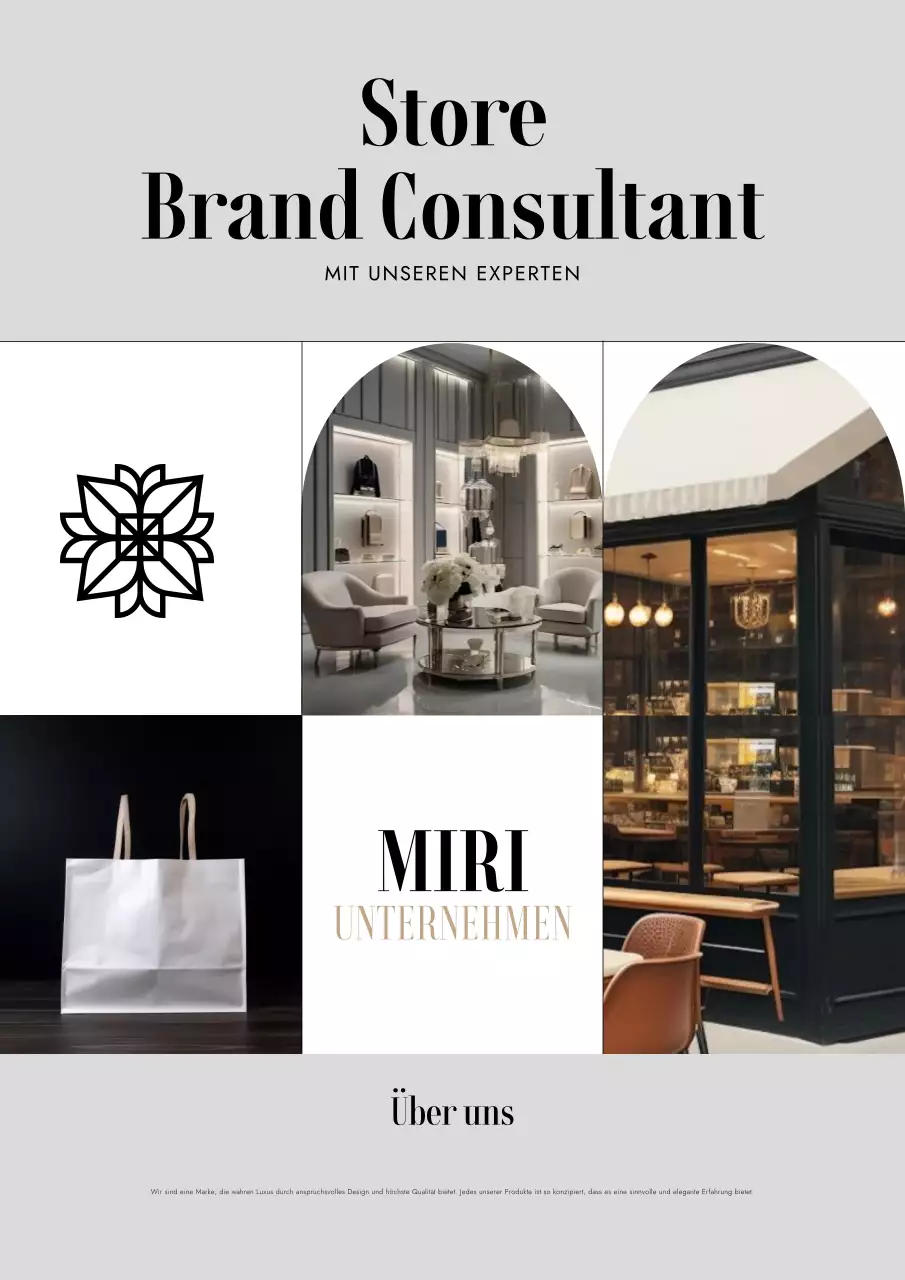 Grau Elegante Markenwerbung