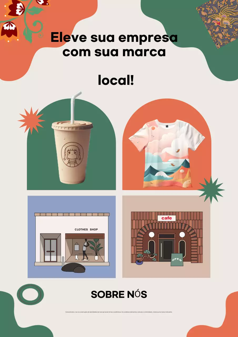 Promoção comercial moderna bege