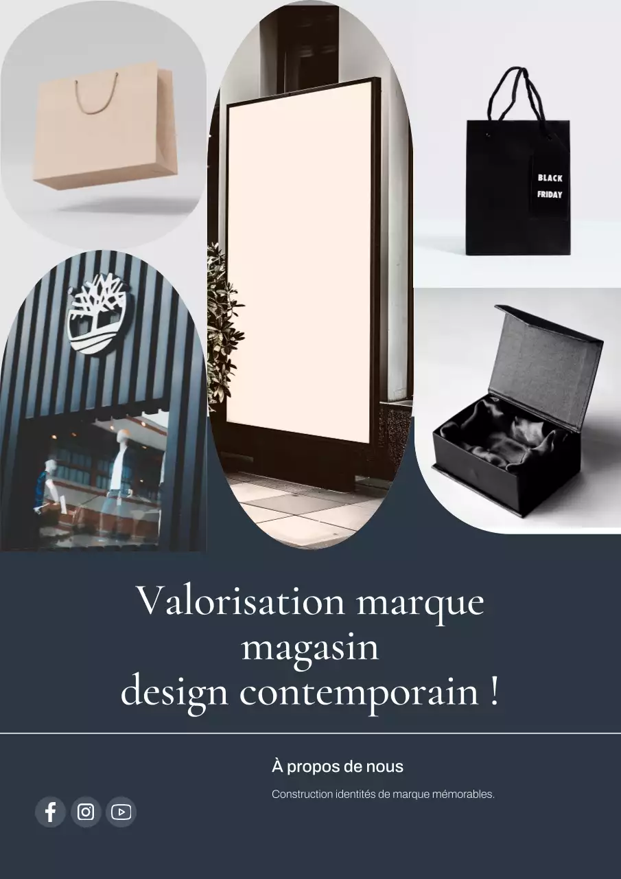 Promotion du commerce de détail moderne gris