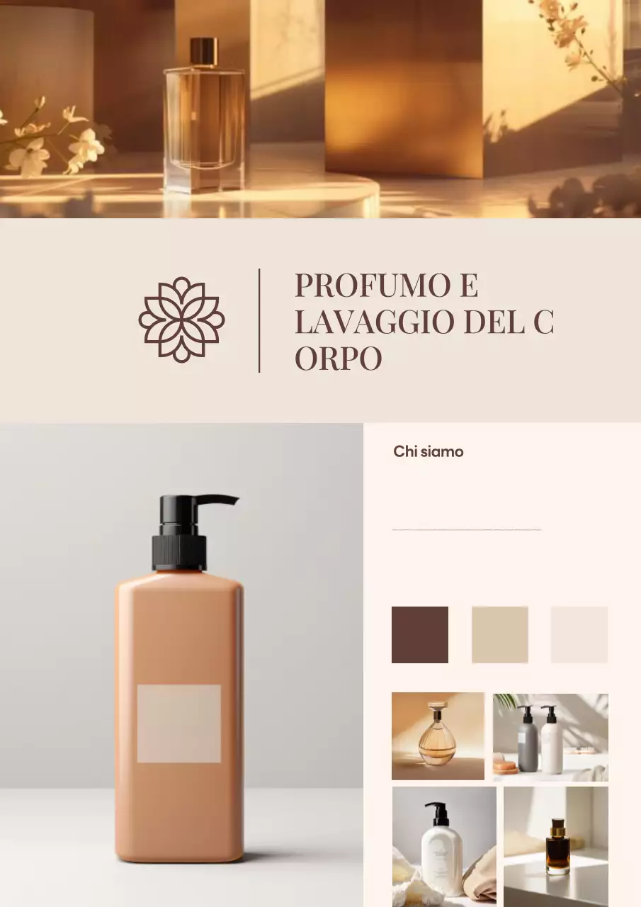Pubblicità del profumo elegante beige