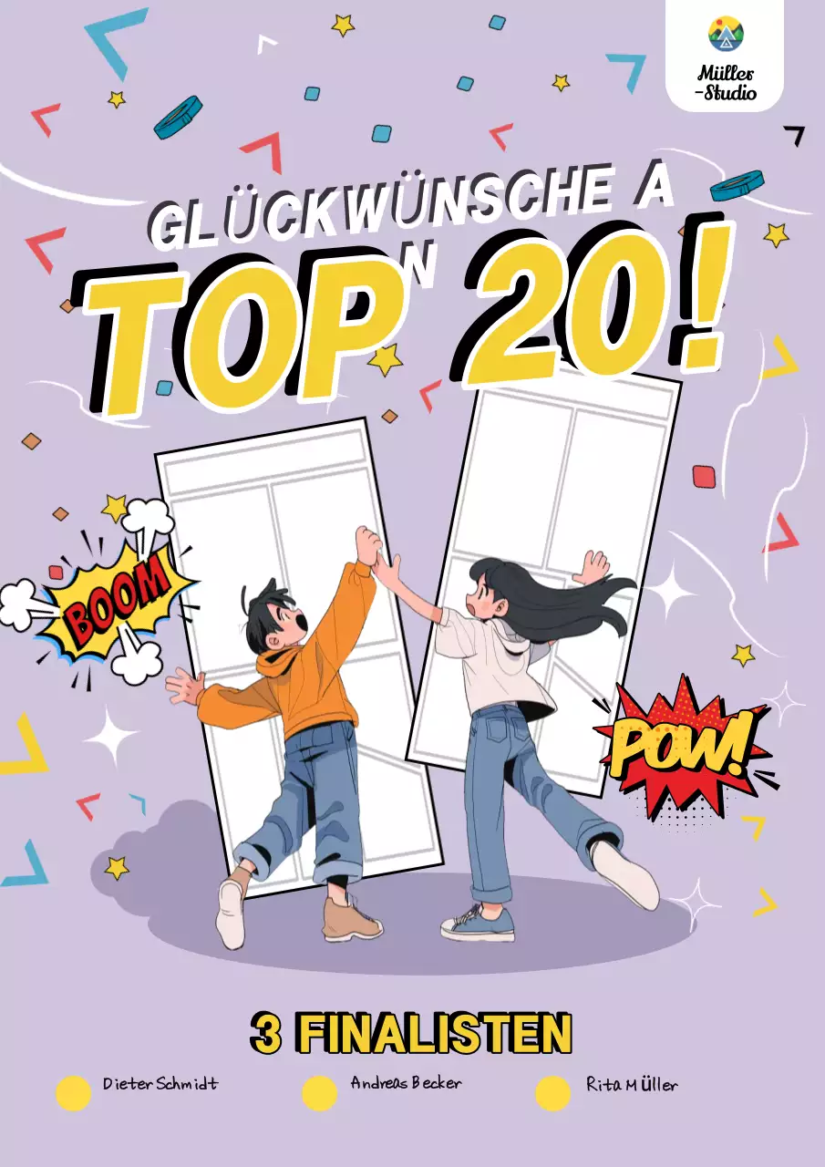 Ankündigung des Lila Comic-Wettbewerbs