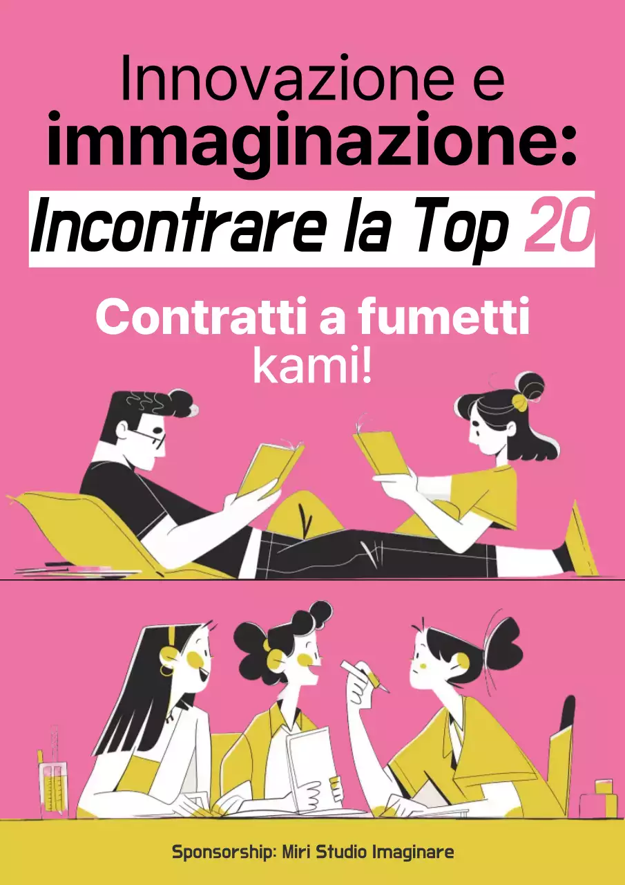 Annuncio di immaginazione a fumetti rosa