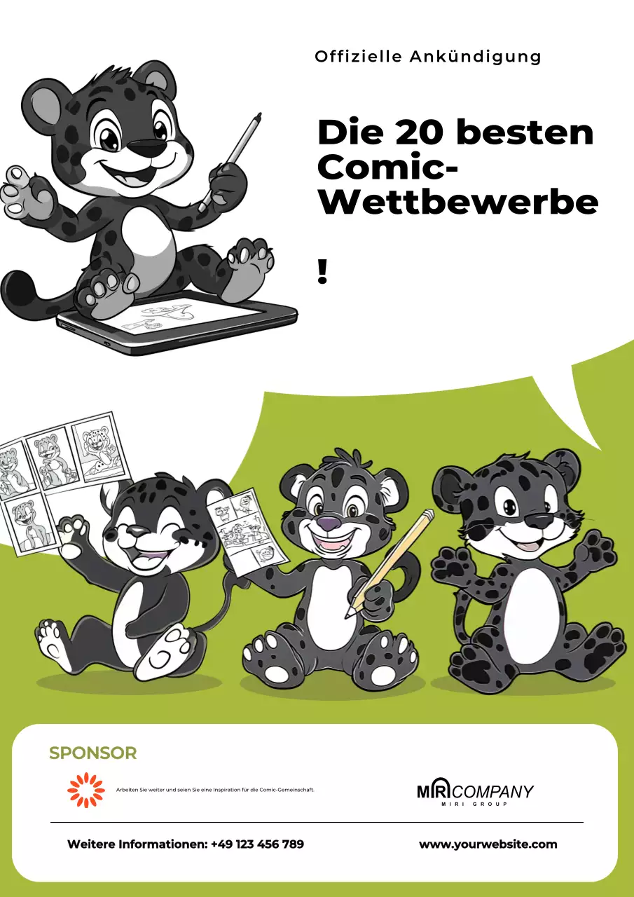 Ankündigung des grünen Comic-Wettbewerbs