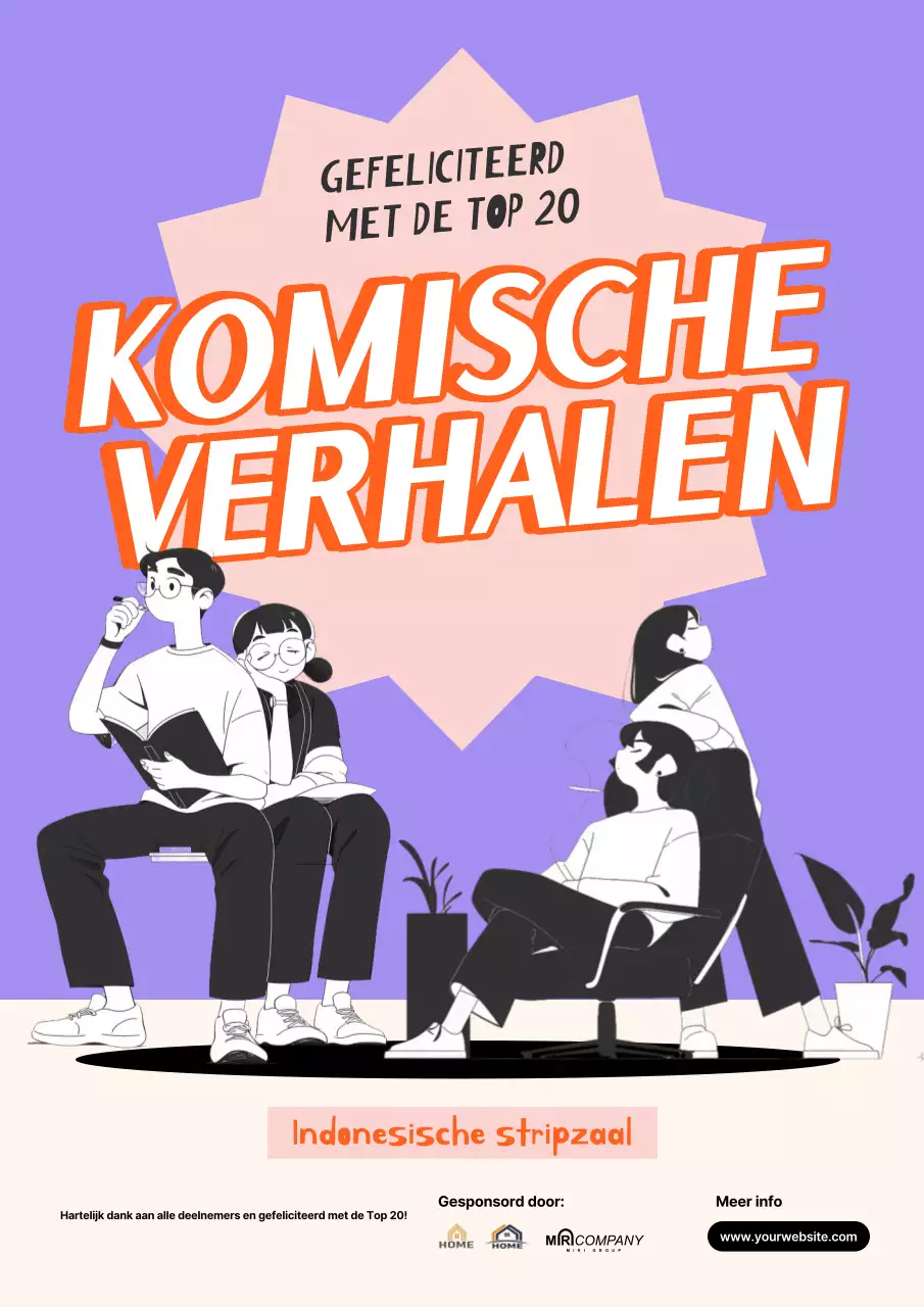 Aankondiging wedstrijd Purple Comic