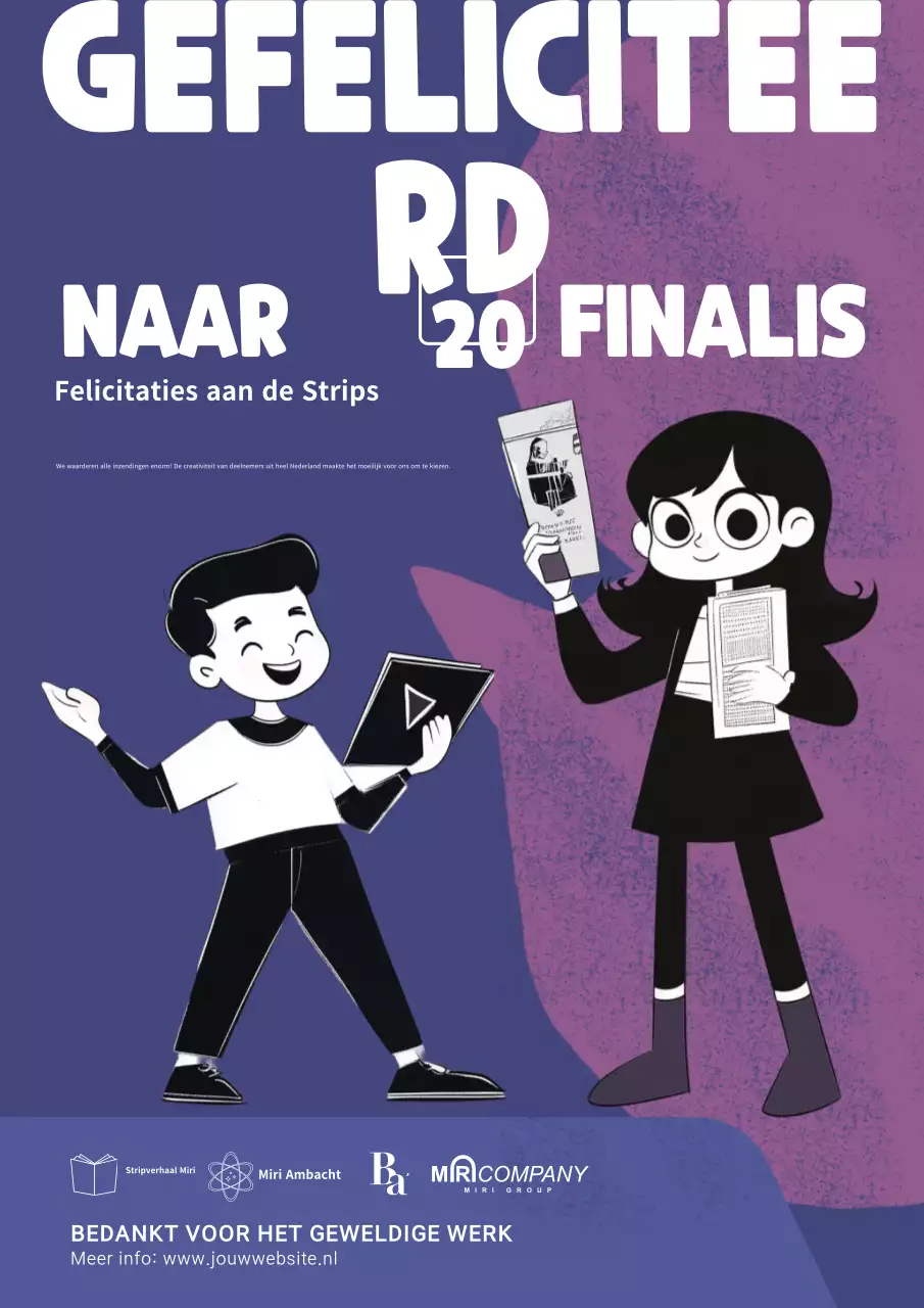 Aankondiging Purple Comic Wedstrijd