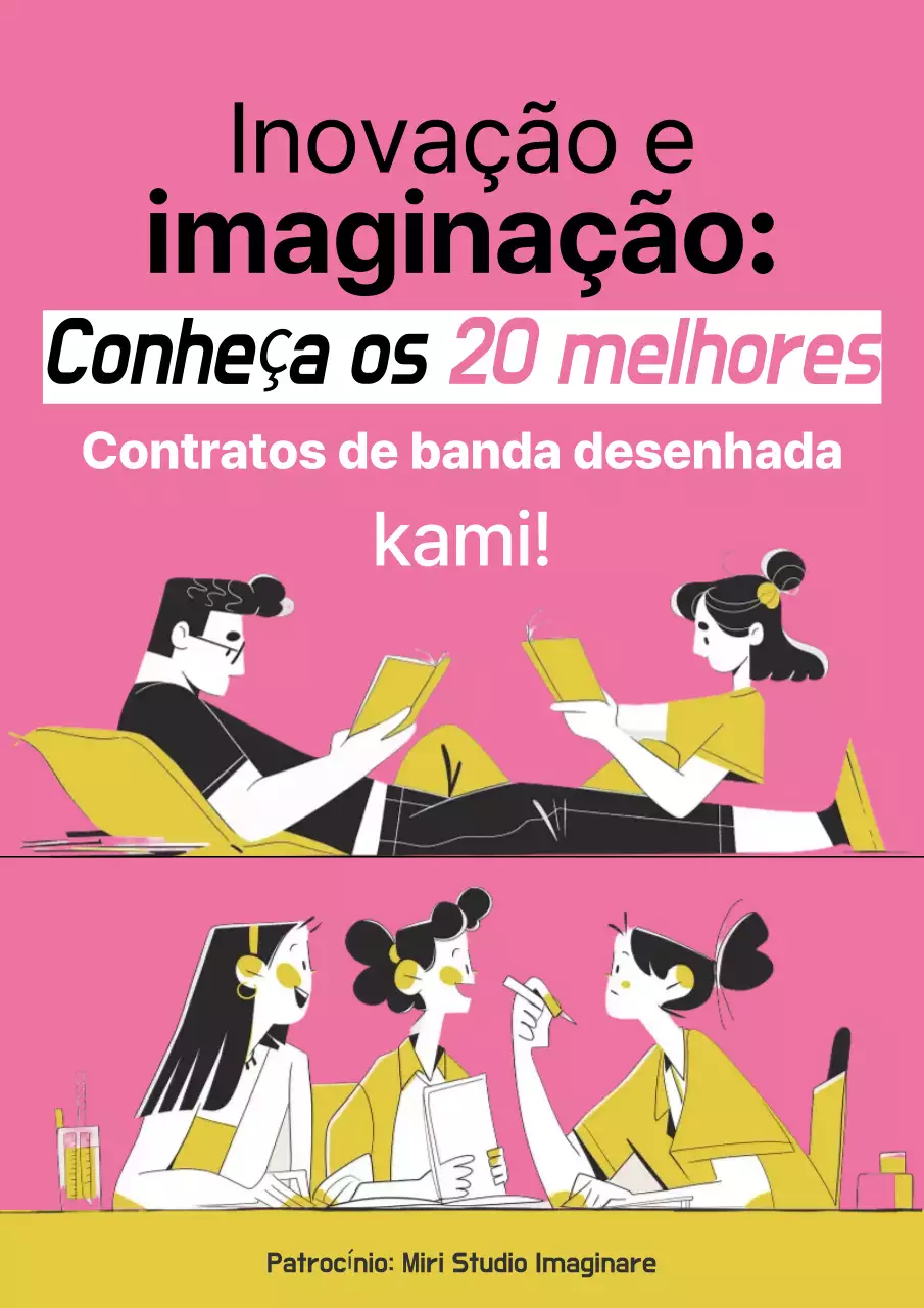Anúncio da imaginação em banda desenhada cor-de-rosa
