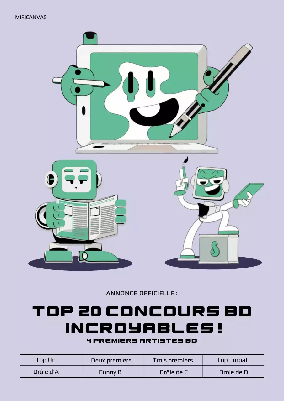 Annonce d'un concours de BD verte