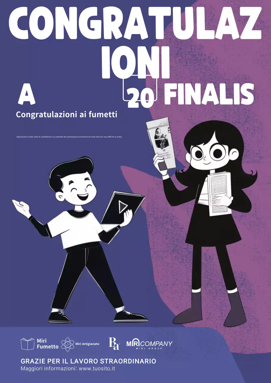 Annuncio del concorso Purple Comic