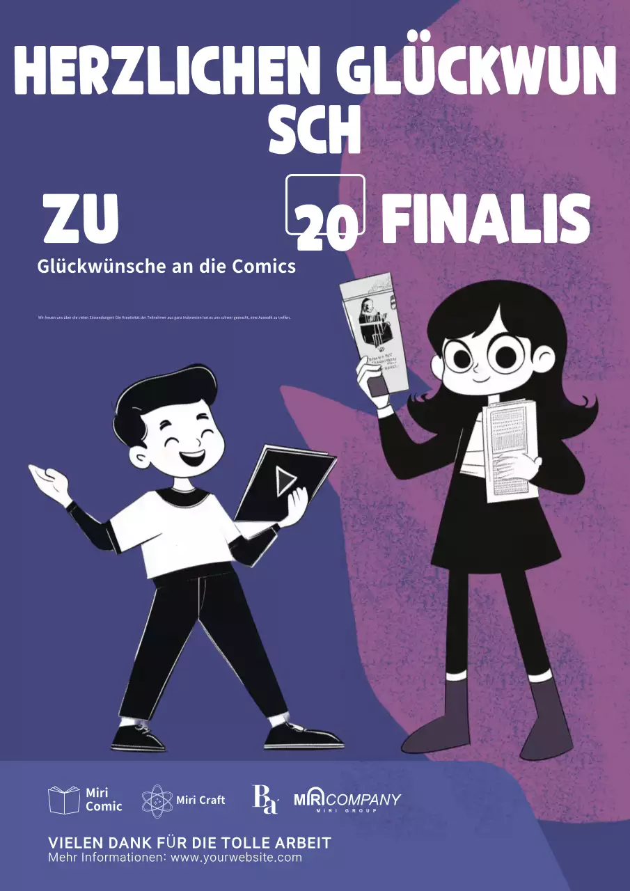 Ankündigung des Lila Comic-Wettbewerbs