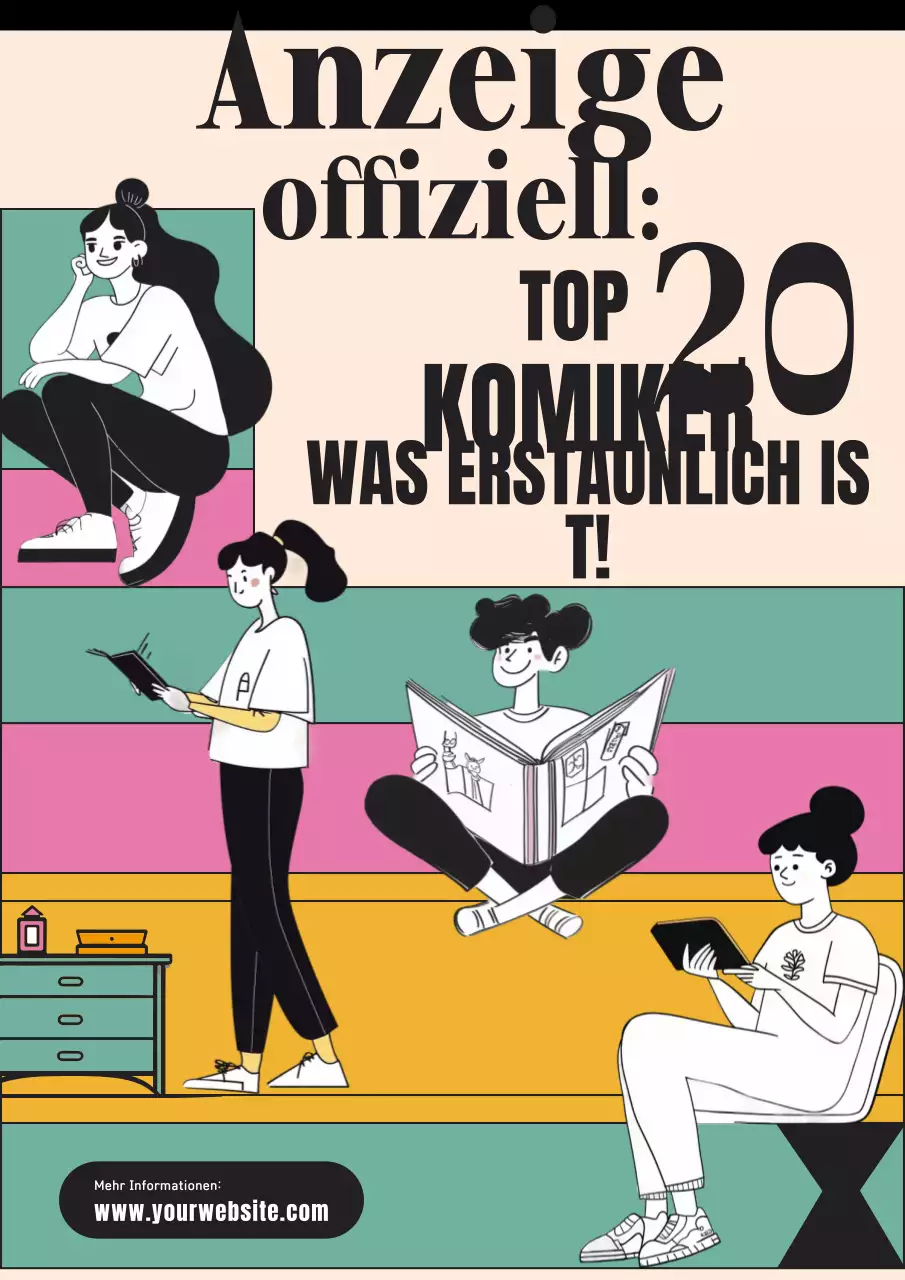 Bunter Comic-Wettbewerb Ankündigung