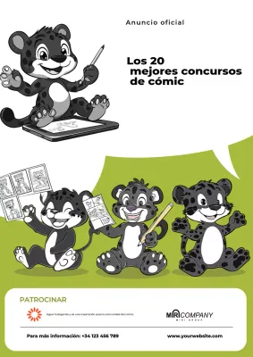Anuncio de concurso de cómic verde