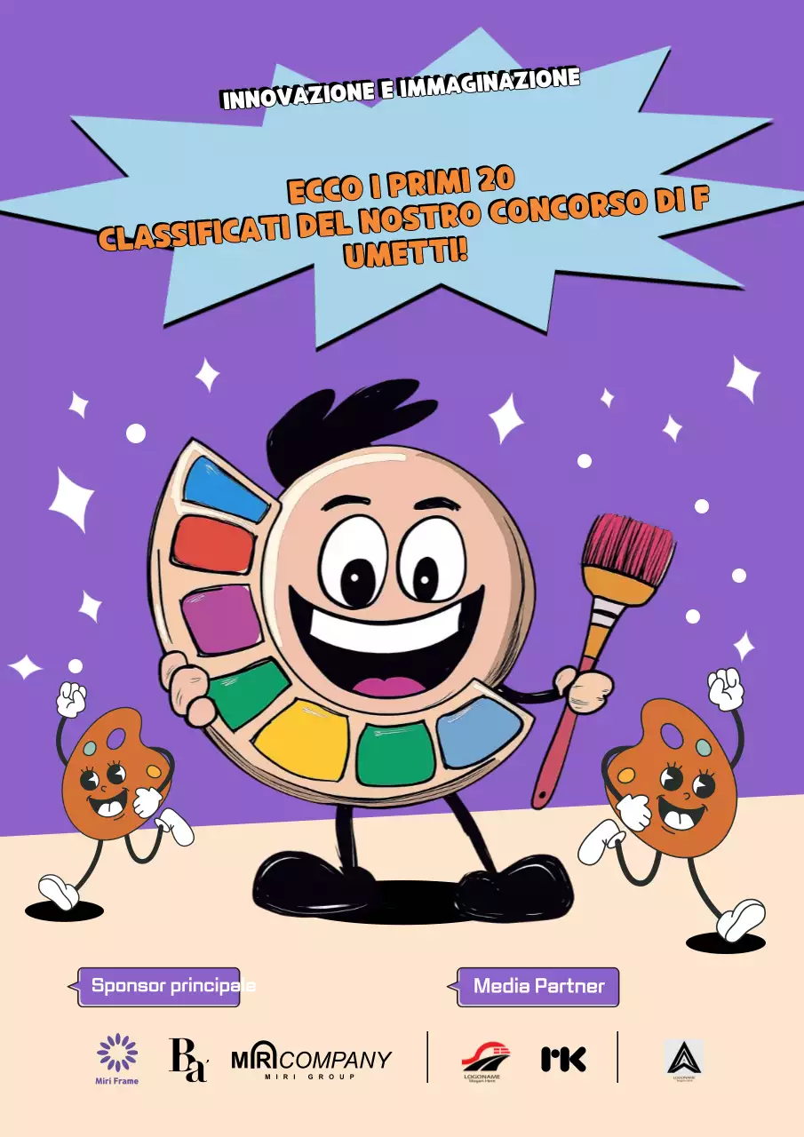 Annuncio del concorso Purple Comic