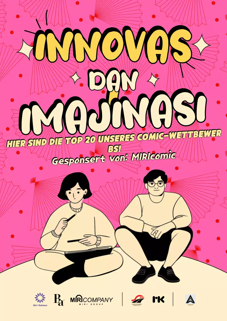 Rosa Comic-Wettbewerb Werbung