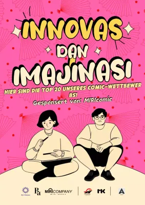 Rosa Comic-Wettbewerb Werbung
