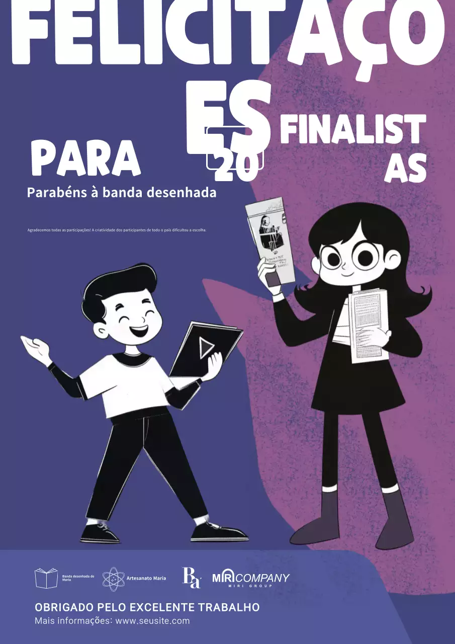 Anúncio do Concurso de Banda Desenhada Púrpura