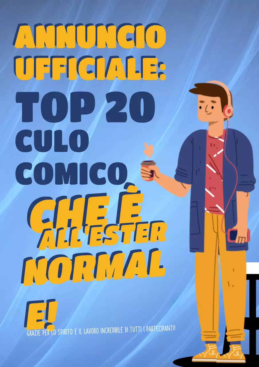 Annuncio del concorso Blue Comic
