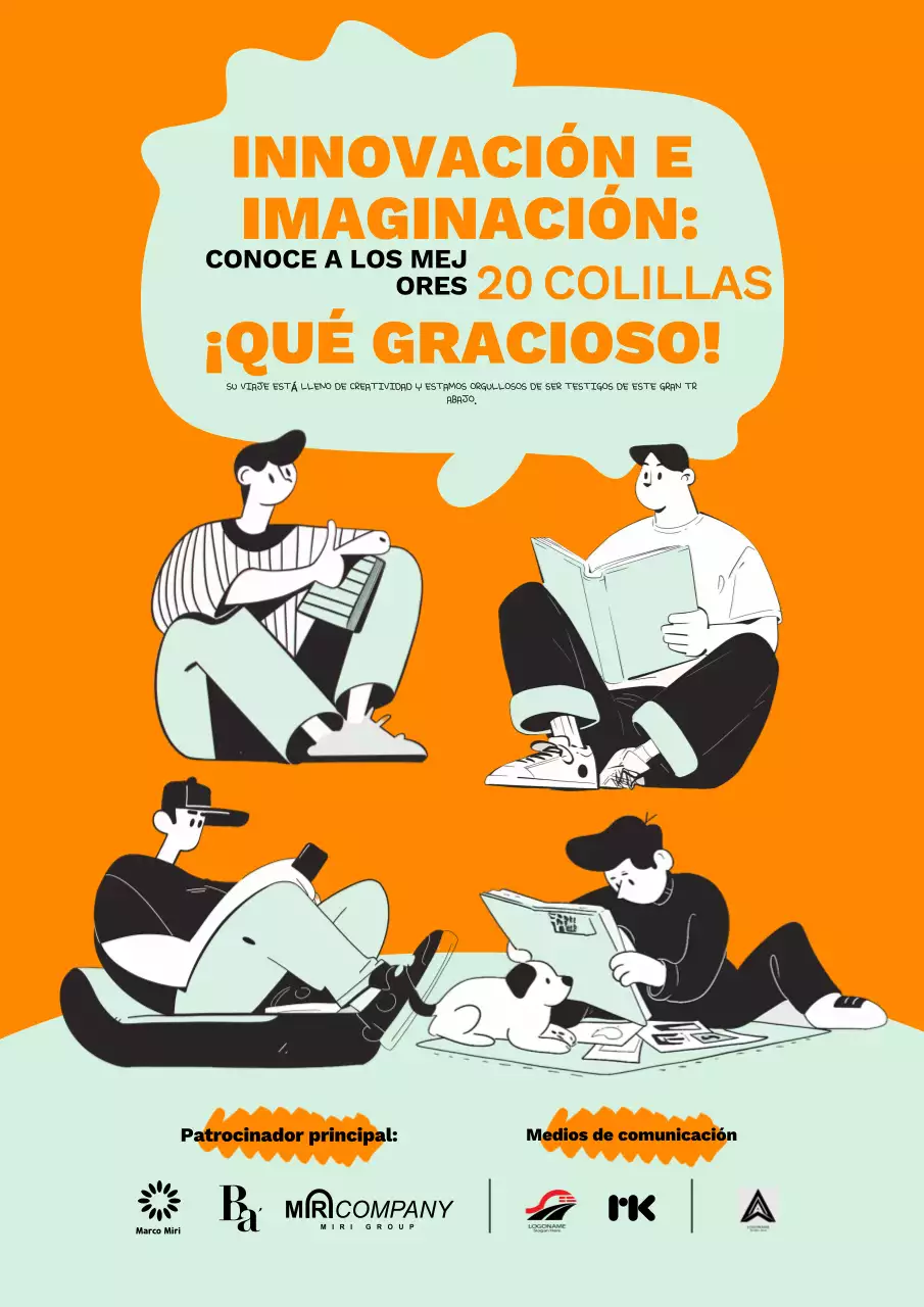 Anuncio del concurso de cómic naranja