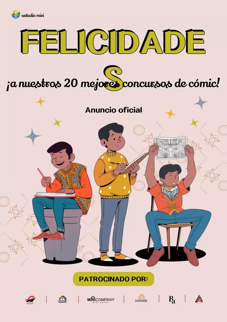 Anuncio de concurso de cómic naranja
