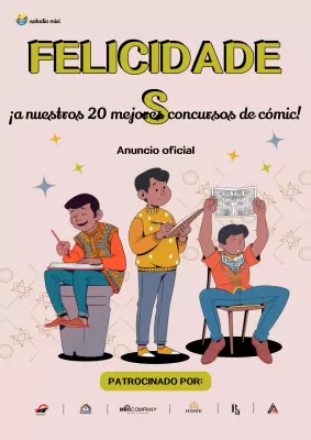Anuncio de concurso de cómic naranja