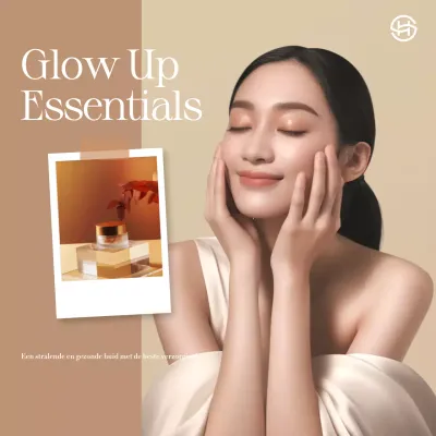 Advertentie voor Beige Elegante Huidverzorging