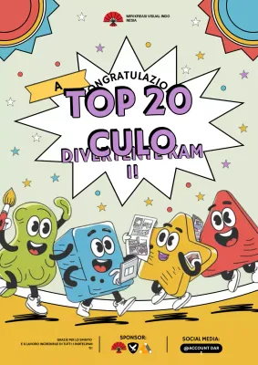 Annuncio di concorso per fumetti colorati