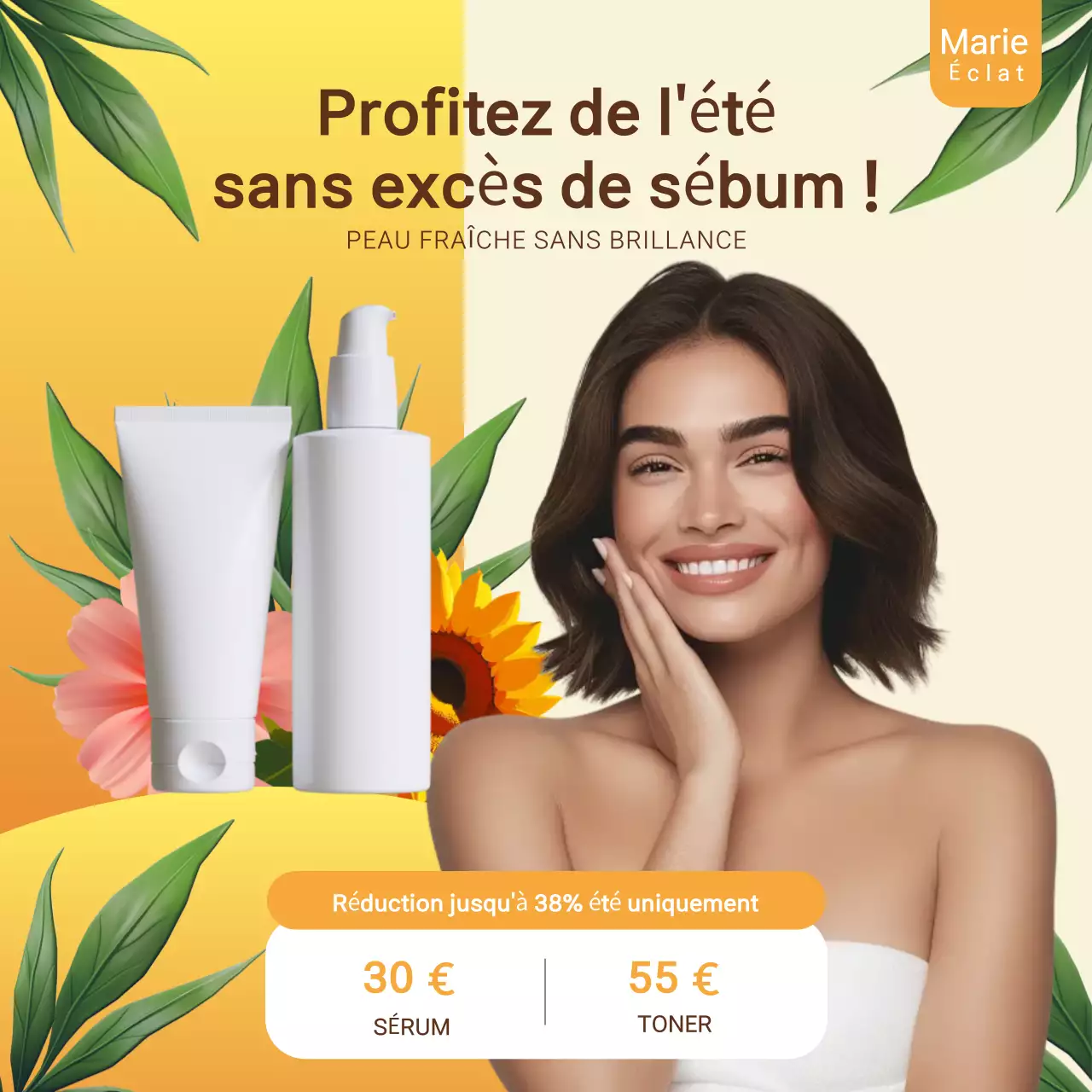 Beige Modern Skincare Promotion