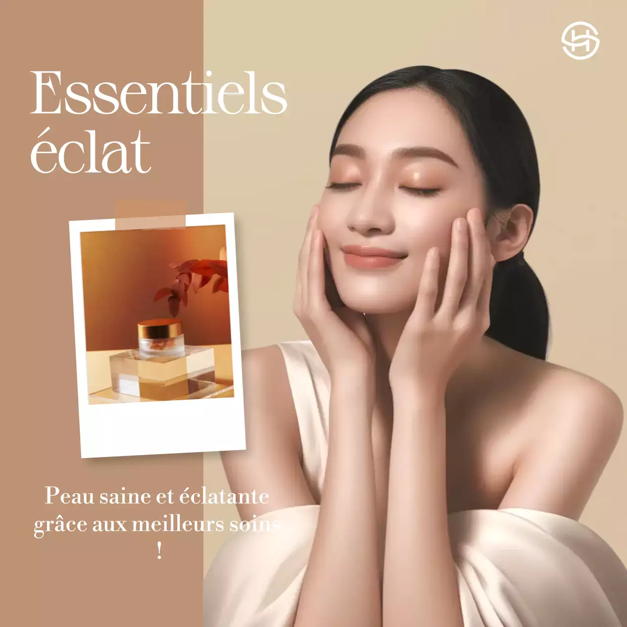 Beige Elegant Skincare Advertisement