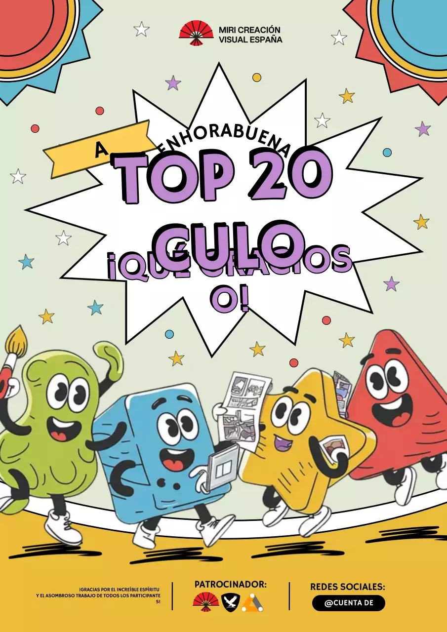 Anuncio de concurso de cómic de colores