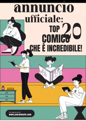Annuncio del concorso "Fumetti colorati