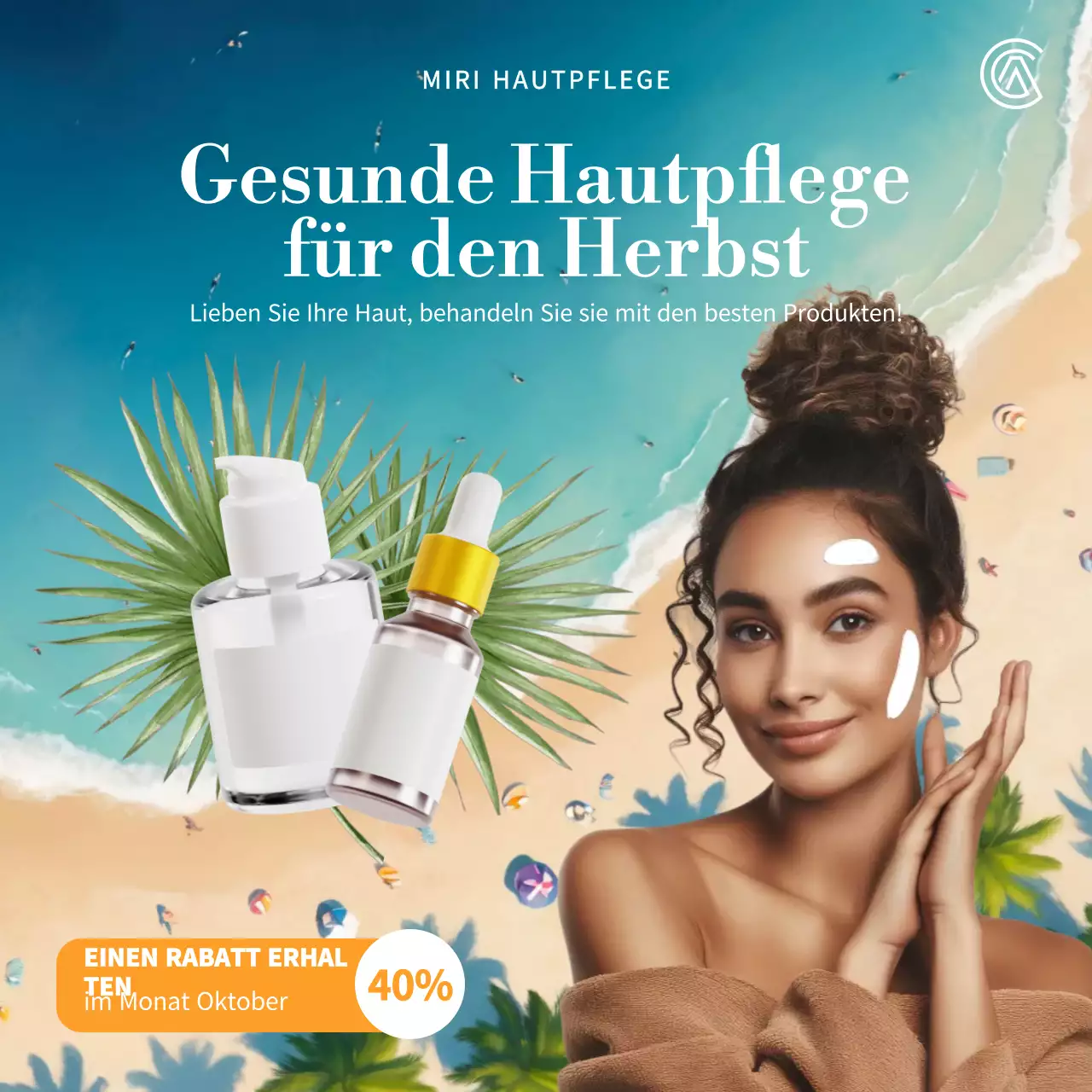 Blue Modern Skincare Promotion