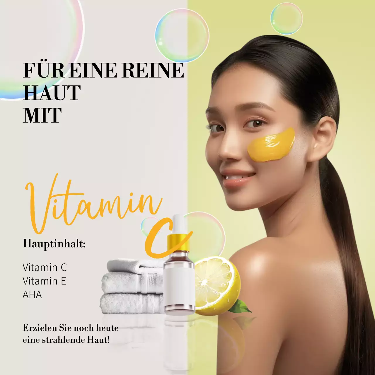 Yellow Modern Skincare Promotion