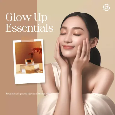 Beige Elegante Hautpflegewerbung