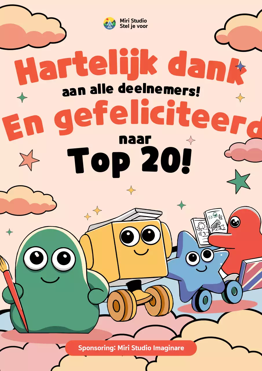 Kleurrijke Speelse Cartoon Aankondiging