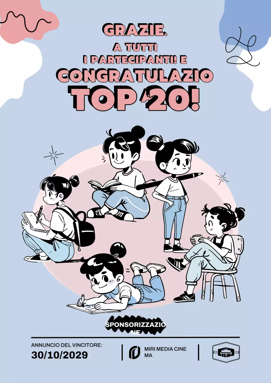 Annuncio di studio del fumetto blu