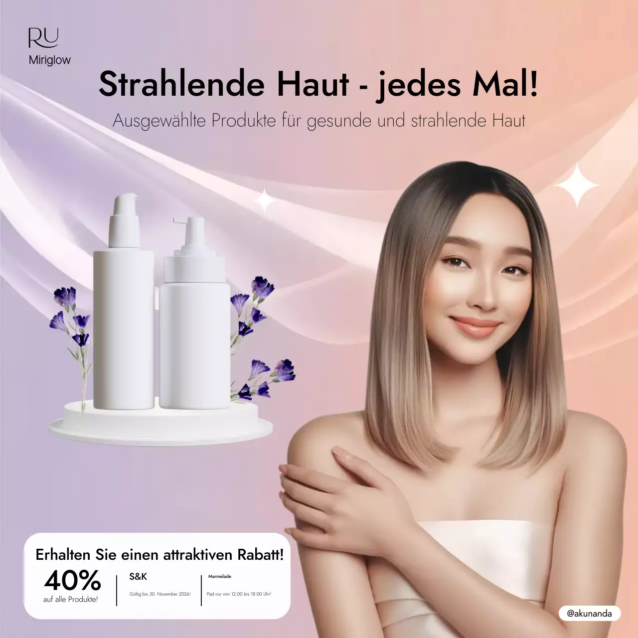 Beige Modern Skincare Promotion