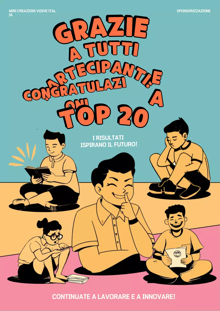 Annuncio di apprezzamento del retrò arancione