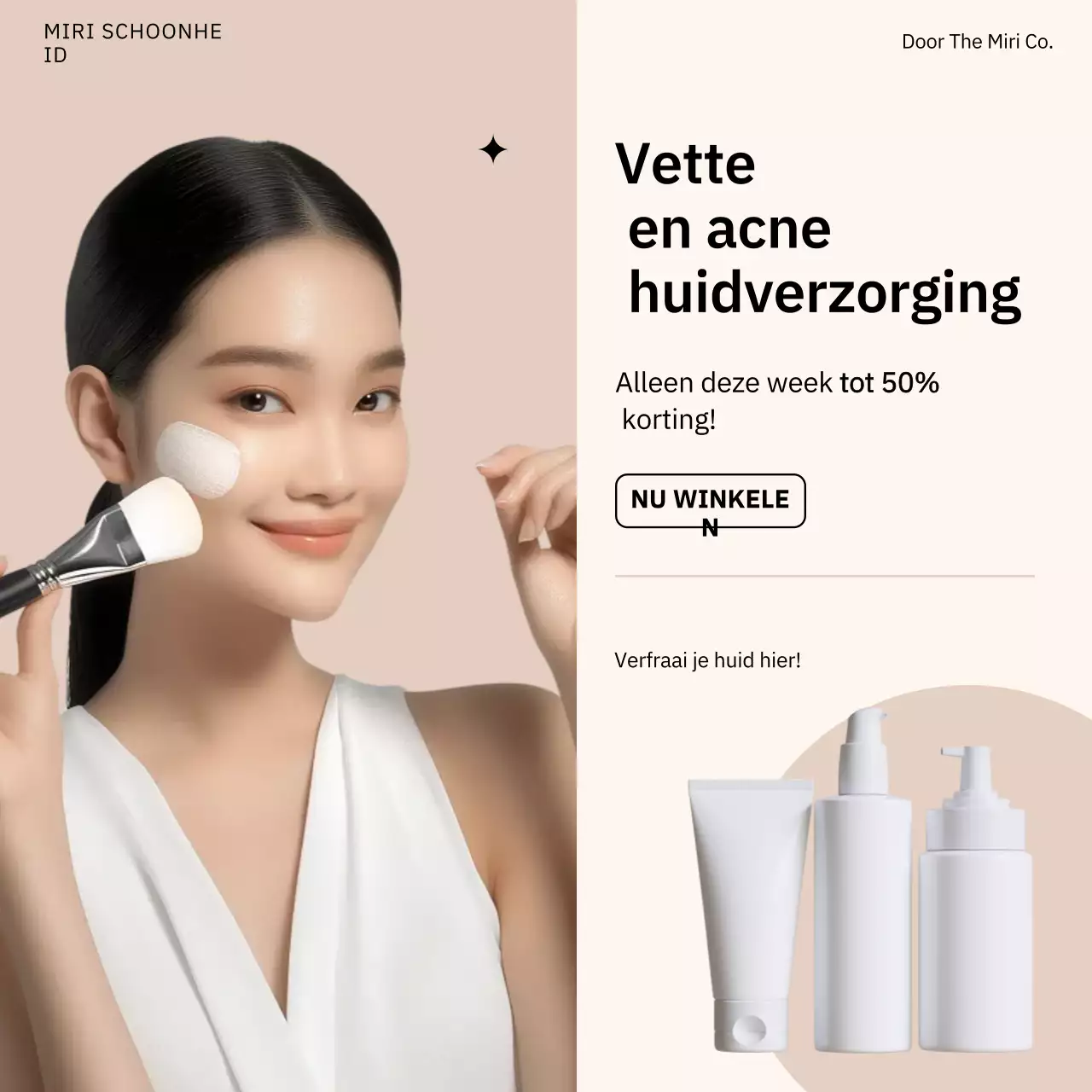 Beige Moderne Huidverzorging Promotie