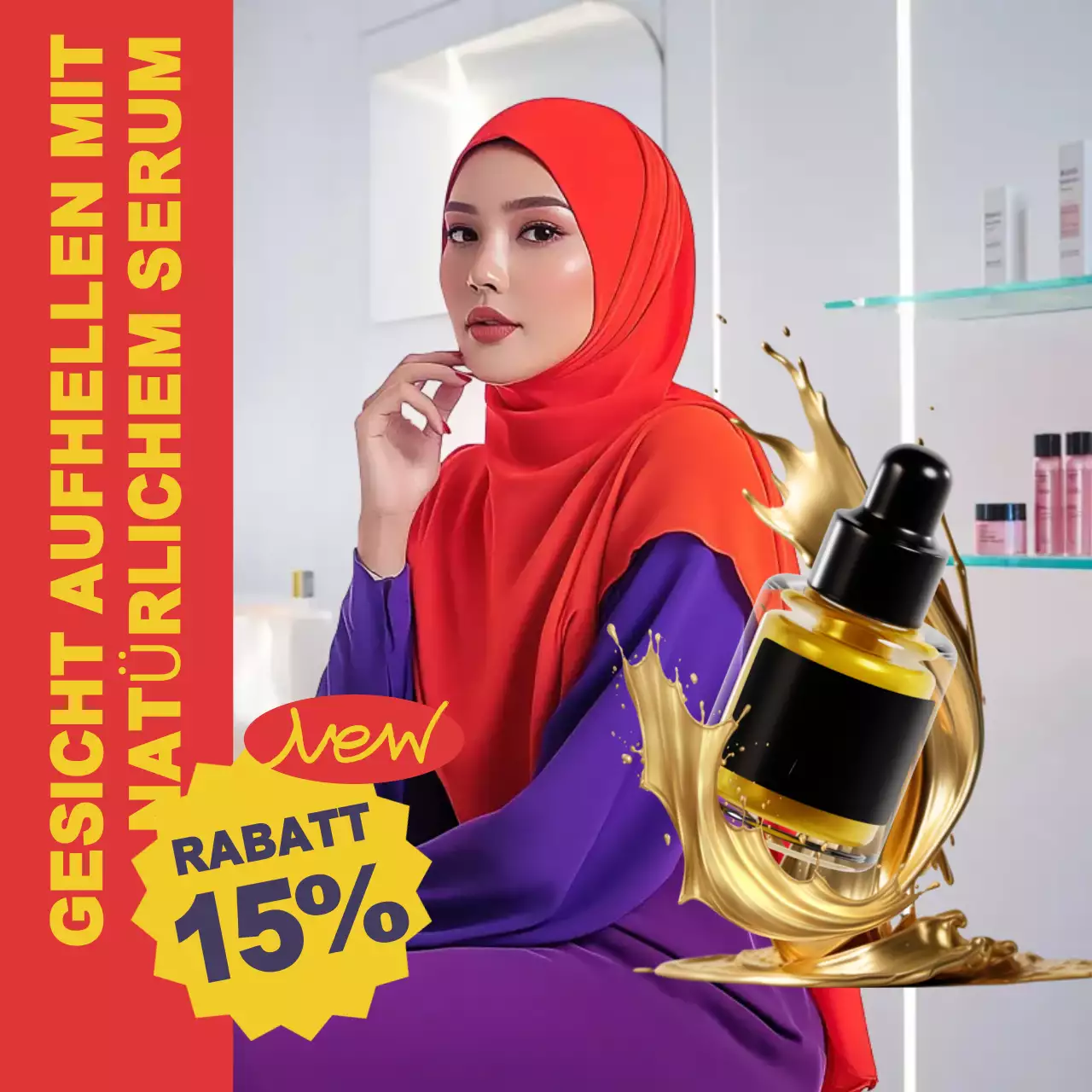 Red Modern Skincare Promotion