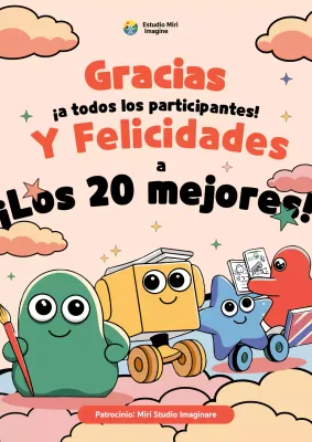 Anuncio colorido de dibujos animados