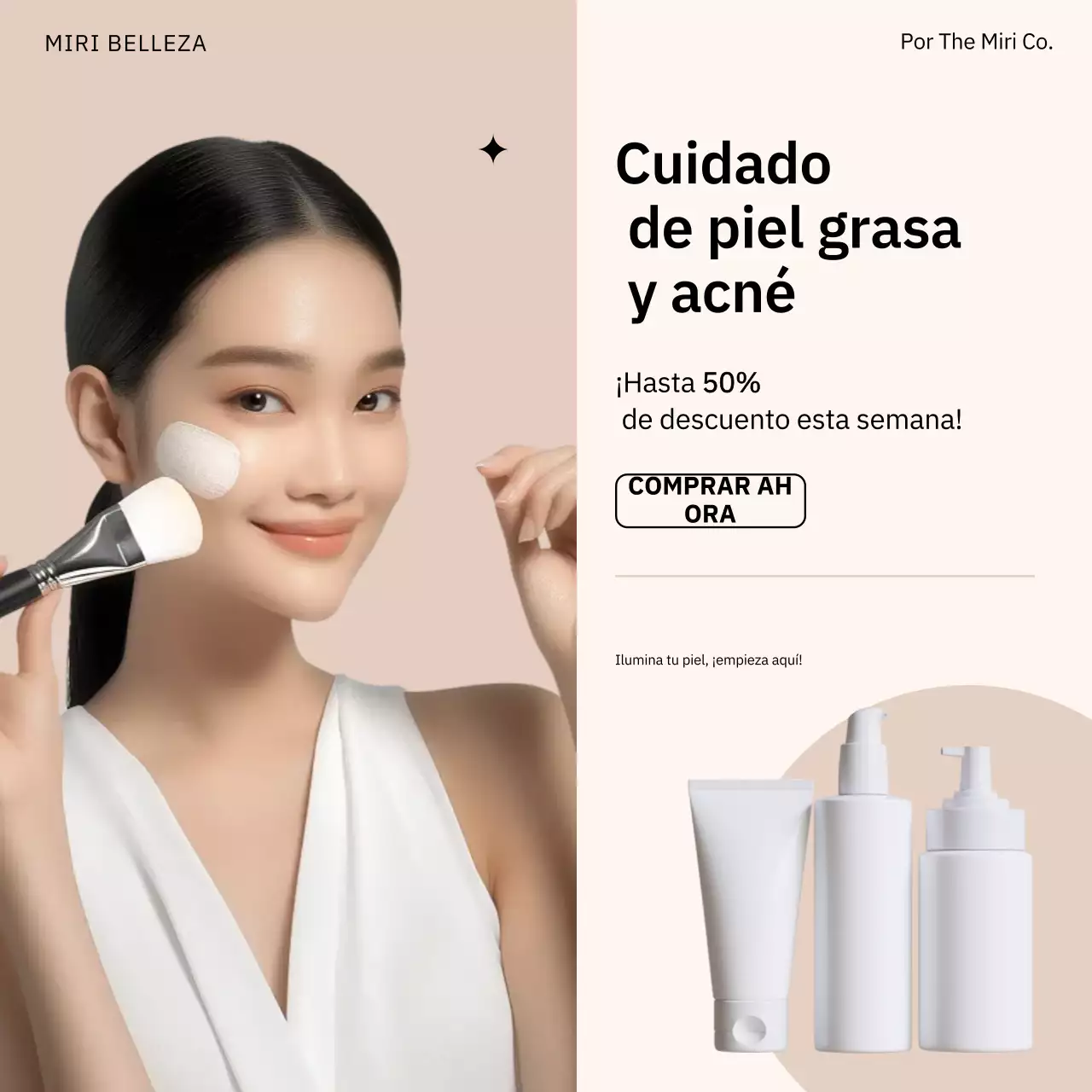 Promoción Beige Modern Skincare
