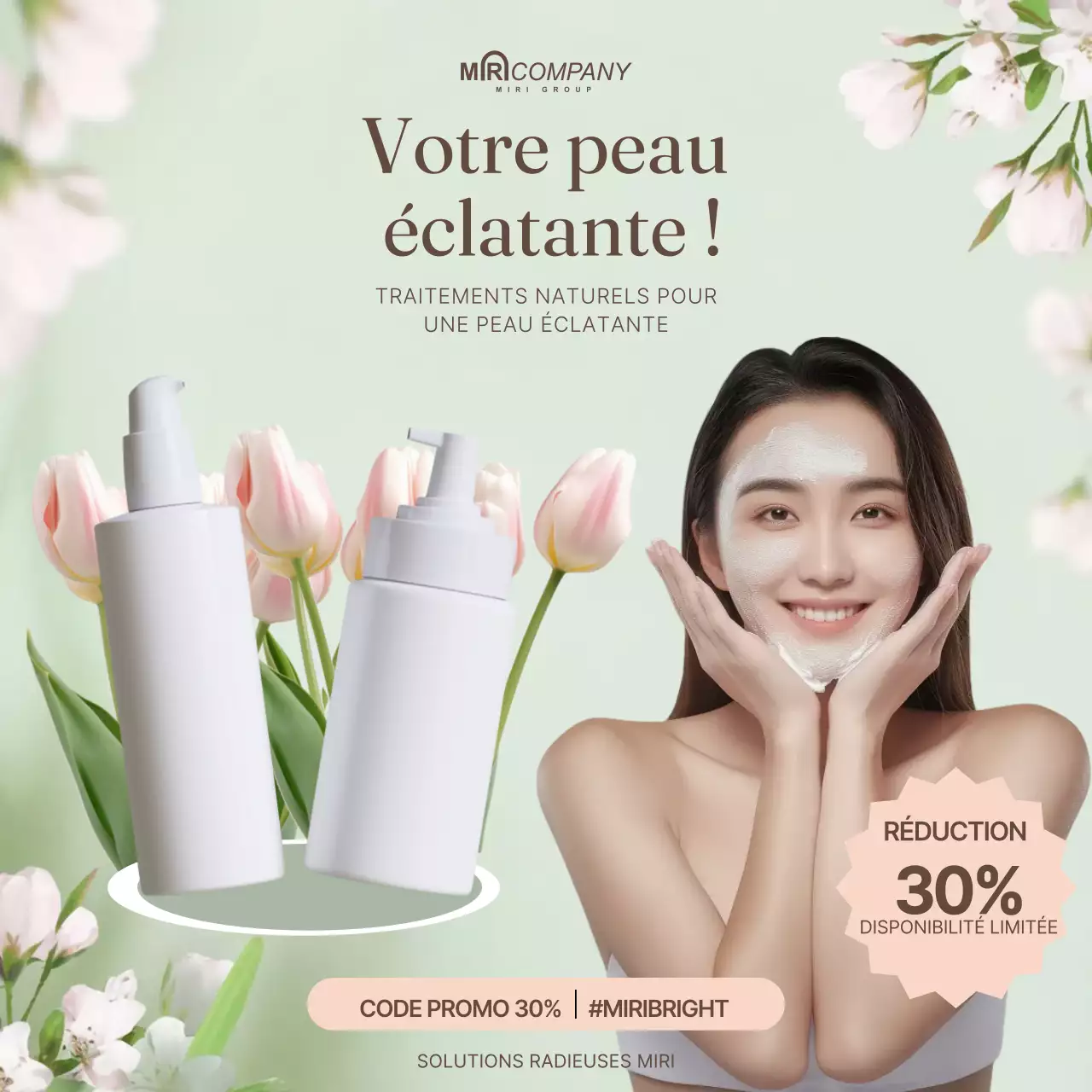 Promotion sur les soins de la peau à la menthe