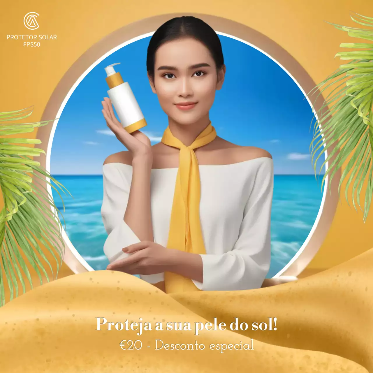 Anúncio Yellow Modern Skincare
