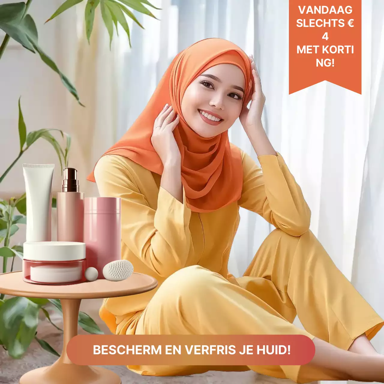 Orange Modern Huidverzorging Promotie